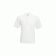 FRUIT OF THE LOOM Polo homme 65/35 (63-402-0) Blanc S 65% Polyester | 35% Coton - S blanc 5057375023368