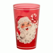 Gobelets reutilisables 25cl père noël vintage rouge (50 unités) MESA BELLA - rouge plastique polypropylène 3701168962861