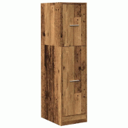 Helloshop26 - Armoire d'apothicaire ancienne design multifonctionnelle rangement 30 x 41 x 118 cm en bois d'ingénierie vieux bois 02_0050617 - métal