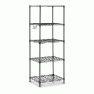 Helloshop26 - Étagère métallique garage professionnelle 55 x 45 x 150 cm 150 kg noir 14_0001539 - 3000187208982