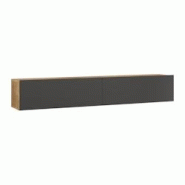 Helloshop26 - Meuble TV à 2 portes 29,5 x 180 x 31,5 cm effet chêne rustique / anthracite 03_0007788 - 3001899347761 Helloshop26 - Meuble TV à 2 portes 29,5 x 180 x 31,5 cm effet chêne rustique / anthracite 03_0007788 - 3001899347761