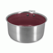 Menastyl - casserole aglae 20cm en acier inoxydable lie de vin - 3256391056516