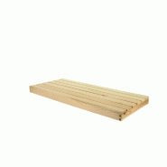 Planche Venicia caillebotis pin vernis 62.5x28x4 cm - par 2