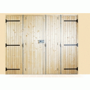 Porte de garage pliante prométhée 4 vantaux / en bois / accordéon_1