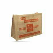Sac cabas en toile de jute "Mon indispensable" - 50 unités - beige A4E117A