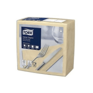 Serviettes de table en papier Dinner Tork, coloris vanille, le colis de 150, 478747 Serviettes de table en papier Dinner Tork, coloris vanille, le colis de 150, 478747