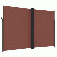 Toldo lateral retráctil marrón 220x600 cm - 4004674