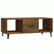 VidaXL Table basse Chêne fumé 102x50x40 cm Bois d'ingénierie Modèle Luna - 817528