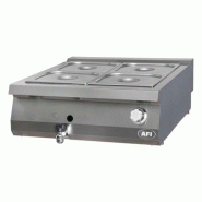 Bain-marie gaz - gamme 900 - 4 x gn 2/3 (BMP9G80) l800mm AFI collin-lucy