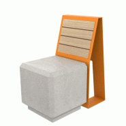 Banc Roura - Béton Compact HPL et Métal - 1 ou 2 Places - Design Élégant et Durable