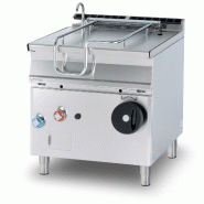 Braisière à gaz basculante en acier inoxydable 80 LT. Structure en acier inoxydable. Dimensions 80x90 h90 cm. Modèle BR80-98GF/I - 2167