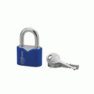 Cadenas à clé Ruby Color, acier, intérieur, anse acier, 38mm, 3 clés - THIRARD - bleu 3150269861403 Cadenas à clé Ruby Color, acier, intérieur, anse acier, 38mm, 3 clés - THIRARD - bleu 3150269861403