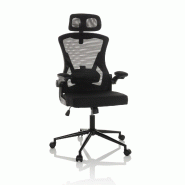 Chaise de bureau / fauteuil de direction ARIGANO résille / tissu noir hjh OFFICE - noir polyester 830122