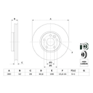 Disque de frein Bosch 0986479261 - ventilé, 5 trous, épaisseur 28 mm - avant Disque de frein Bosch 0986479261 - ventilé, 5 trous, épaisseur 28 mm - avant