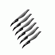 Ensemble de 6 Couteaux d'office 19 cm Nirosta Black Edition - noir 3176239932409 Ensemble de 6 Couteaux d'office 19 cm Nirosta Black Edition - noir 3176239932409