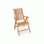 Fauteuil inclinable kingston 109x52x62cm – MTF – teck – 2nab2099