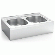 FRICOSMOS Evier suspendu 2C 800x500x220 mm. Dimensions cuve 340x370x150 mm. - inox 050210OST