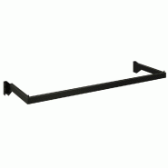 Guidon penderie rectangulaire - section 30x15mm L90cm - noir