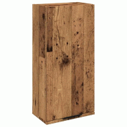 Helloshop26 - Armoire de salle de bain murale pratique gain de place 32 x 20 x 67 cm en bois d'ingénierie vieux bois 02_0050977 - Bois massif 3000236