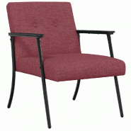 VidaXL fauteuil Bordeaux 59 x 75 x 78 cm tissu Modèle Vega Office Vision - 42017693