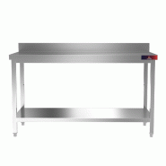 Gasfrit - Table de travail inox 800 x 600 x 850 murale professionnelle - gf201