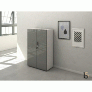 Armoire moyenne à portes battantes Luxury - Ofitres - Alu