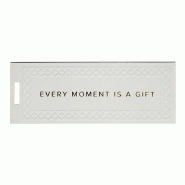 Etiquette cadeau rectangulaire Every Moment is a gift blanc - par 90 Etiquette cadeau rectangulaire Every Moment is a gift blanc - par 90