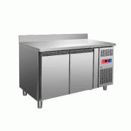 Gasfrit – Table Réfrigérée Sous-Comptoir 2 Portes en Acier Inoxydable, Réfrigération Ventilée, Modèle Mural, 1360 x 700 x 850 + 100 mm - inox gf053