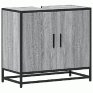 Helloshop26 - Armoire de lavabo rétro élégante salle de bain 65 x 33 x 60 cm avec espace de rangement style industriel en bois 02_0049657 - métal