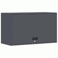 Helloshop26 - Armoire murale design minimaliste rangement garage 90 x 40 x 53 cm en acier anthracite 02_0052835 - Bois massif 3000237615135