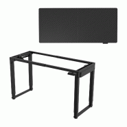 Helloshop26 - Bureau table poste de travail électrique à hauteur réglable 180 x 80 cm noir 03_0009078 - noir 3000224496983