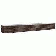 Helloshop26 - Jardinière bac lit surélevé plantes fleurs terrasse jardin de jardin acier enduit de poudre marron 02_0039546 - 3000218557911 Helloshop26 - Jardinière bac lit surélevé plantes fleurs terrasse jardin de jardin acier enduit de poudre marron 02_0039546 - 3000218557911