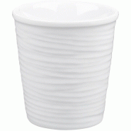 In Situ - Gobelet à Expresso Plisséo en porcelaine blanc 9cl - boite de 6 - blanc porcelaine 051373