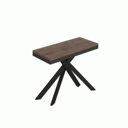 Itamoby Console Extensible 90X40/300 Cm Saki Evolution Noyer Structure Anthracite - marron VE090COSAKBEV-NC