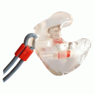Paire de bouchons d'oreilles résine moulés CE anti-bruit 20 dB - BCHORRSML-AV01