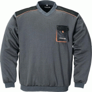 Pullover taille M gris foncé/noir/orange 100 % PES TERRATREND Pullover taille M gris foncé/noir/orange 100 % PES TERRATREND