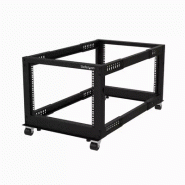Rack Serveur Mobile 8U à 4 Montants, Rack Réseau 19" avec Roulettes, Rack Roulant avec Profondeur Aj Rack Serveur Mobile 8U à 4 Montants, Rack Réseau 19" avec Roulettes, Rack Roulant avec Profondeur Aj