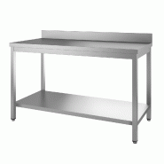 Table de préparation inox 304 avec étagère basse et dosseret 1800x7... - PGS044
