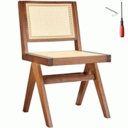 TecTake GmbH tectake Chaise en bois avec cannage viennois design rétro chêne foncé - 405892 - beige Bois massif 405892 TecTake GmbH tectake Chaise en bois avec cannage viennois design rétro chêne foncé - 405892 - beige Bois massif 405892