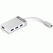 TRENDnet TUC-H4E 4-Port USB-C Mini Hub, version v2.0R - gris TUC-H4E