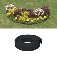 Vidaxl bordures de jardin 5 pcs noir 10 m 10 cm polyéthylène 3155435