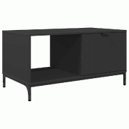 VidaXL Table basse Chêne noir 90 x 49 x 46 cm Bois d'ingénierie Modèle Helios Salon - 883445