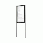 Vitrine extérieure sur poteaux Edge 80 - Affichage simple face, 12 à 28 A4, verre sécurisé Vitrine extérieure sur poteaux Edge 80 - Affichage simple face, 12 à 28 A4, verre sécurisé