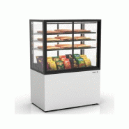 Vitrine neutre INTEGRA sur base - 1000 mm - 4 niveaux - H1400 mm - IN100/80-140N | Sayl Barcelona- Accès Self-Service - blanc 674005070360