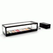 Vitrine réfrigérée à Sushi LOGIC avec groupe déporté - Double froid - VTLG6SGR | Sayl Barcelona - Cuve 6 GN 1/3 Vitrine réfrigérée à Sushi LOGIC avec groupe déporté - Double froid - VTLG6SGR | Sayl Barcelona - Cuve 6 GN 1/3