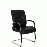 Chaise de conférence / Siège visiteurs SOVRANO V Similicuir Noir hjh OFFICE - noir plastique 706813