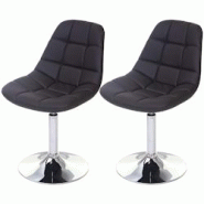 Décoshop26 - 2x chaises de salle à manger en synthétique marron pied chromé pivotant CDS04420 - marron 3000413182826 Décoshop26 - 2x chaises de salle à manger en synthétique marron pied chromé pivotant CDS04420 - marron 3000413182826