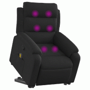 Fauteuil de massage inclinable Noir Tissu Modèle Corliane - 8721012174825