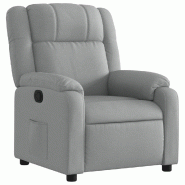 Fauteuil inclinable Gris clair Tissu Modèle Jovariax - 373536