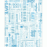 Feuille ingraissable pour burger Parole bleu 28x34cm - par 1000